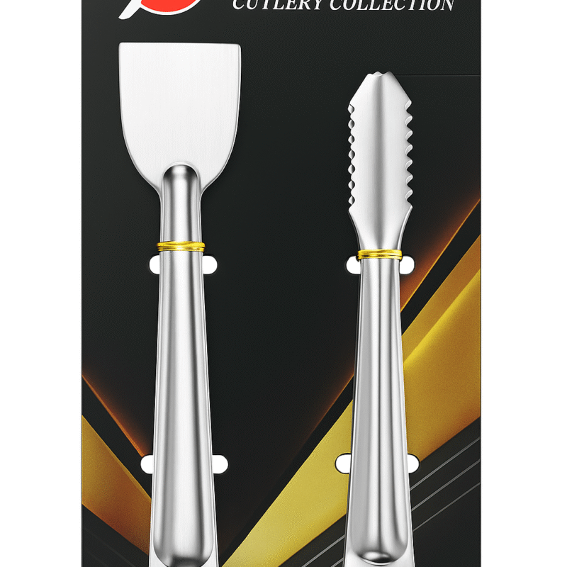 Set of 2 Medium Stainless Steel Serving Tongs Or Chimta