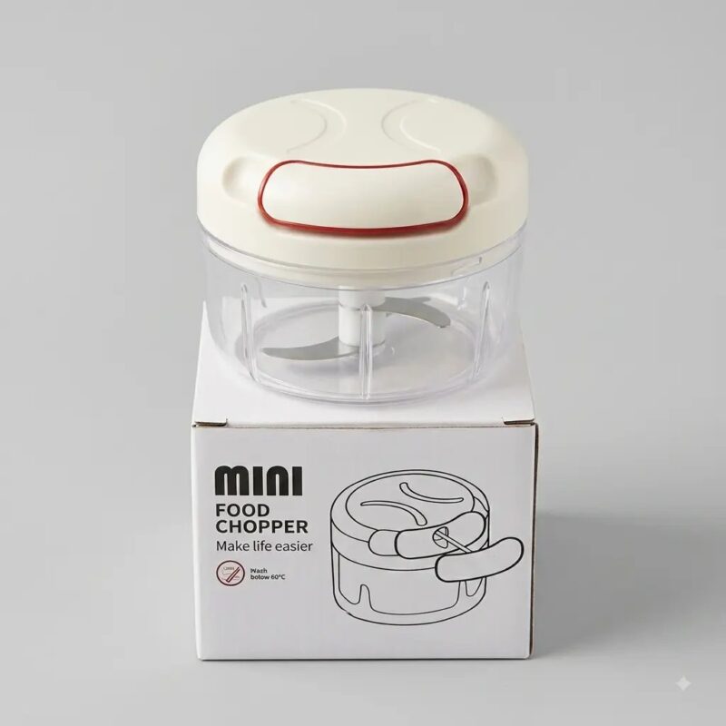 Compact Manual Mini Pull-String Food Chopper