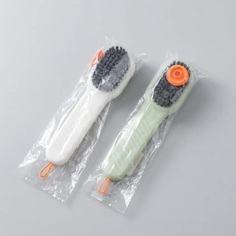Multipurpose Long Handle Cleaning Brush - Shoe & Clothes Scrubbing Brush with Hanging Loop